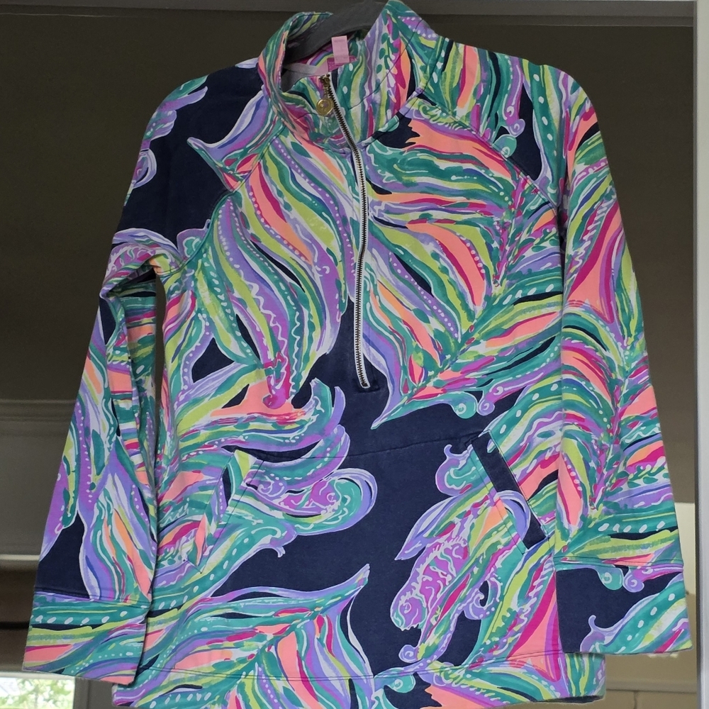 Lilly Pulitzer Skipper Popover Only Worn A Few Times Sz M Plz Note 2nd Pic,